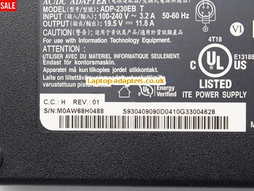  Image 2 for UK £41.17 Genuine Delta ADP-230EB T AC Adapter 19.5v 11.8A 230W for MSI Clevo Gaming Laptop Round with 4 holes 