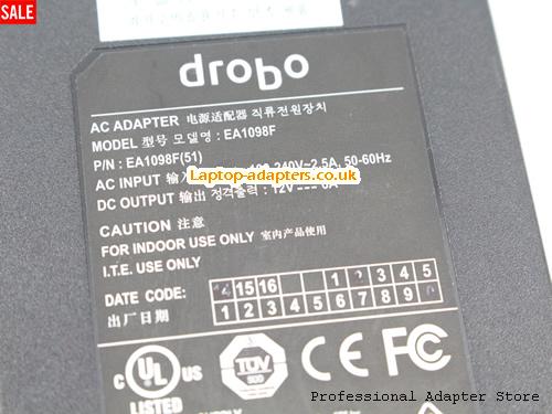  Image 3 for UK £21.97 DROBO EA1098F-120 12V 6A 72W Ac Adapter 