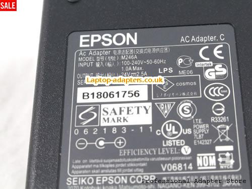  Image 3 for UK £15.66 New Genuine EPSON M246A 24V 2.5A 60W Printer Adapter 