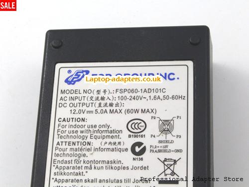  Image 2 for UK £20.55 New Genuine LCD TV Monitor Adapter FSP060-1AD101C 12V 5A 60W for Sanyo CLT2054 CLT1554 