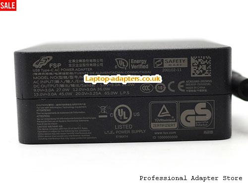  Image 2 for UK £22.51 Genuine FSP FSP065-A1BR3 AC Adapter USB Type C 20v 3.25A 65W Power Supply 