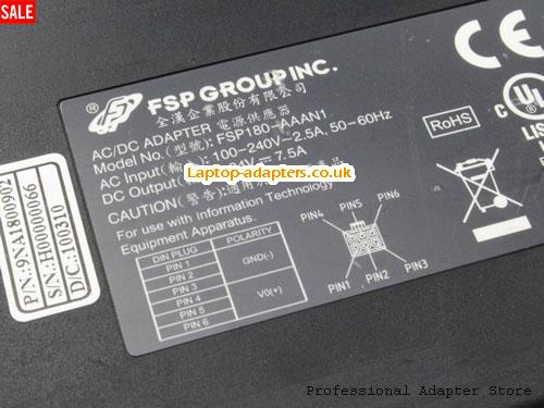  Image 4 for UK £47.99 Genuine FSP FSP180-AAAN1 AC Adapter Molex 6 pin 24v 7.5A 180W Power Adapter 