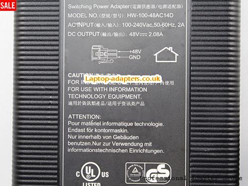  Image 2 for UK £23.70 Genuine FSP HW-100-48AC14D AC Adapter 48V 2.08A 100W Power Adapter with Molex 2 Pin 