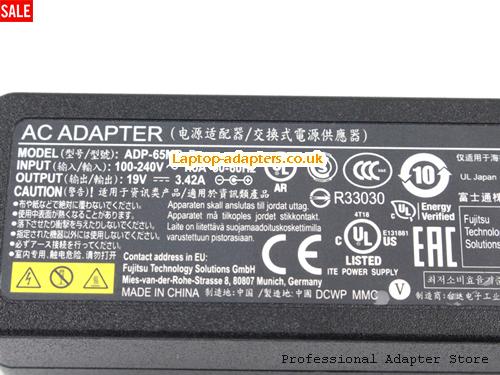  Image 3 for UK £21.17 New Genuine ADP-65MD B Fujitsu LIFEBOOK Q704 Ac Adapter 