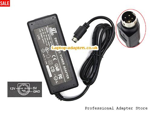  Image 1 for UK £15.96 Genuine GFT GFP252-0512 AC Adapter 12v 1.5A, 5V 1.5A Switching Power Adapter 4 Pins 