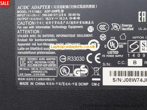  Image 2 for UK Out of stock! Genuine Gigabyte ADP-200FB D Ac Adapter 19.5v 10.3A 200W Power Supply 
