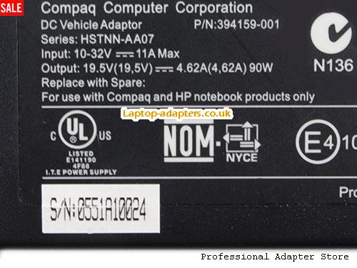  Image 2 for UK £21.73 Genuine HP HSTNN-AA07 DC Adapter 394159-001 19.5v 4.62A Power Supply 