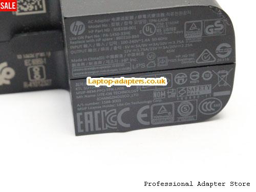  Image 3 for UK £35.56 HP Spectre 13 Elite x2 1012 45W TYPE-C USB-B Tablet Adapter TPN-LA06  860210-850 