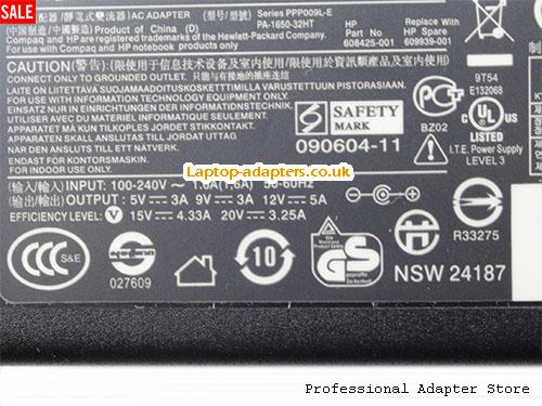  Image 2 for UK £20.46 Genuine HP 608425-001 Ac Adapter 609939-001 20V 3.25A 65W Type c PA-1650-32HT 