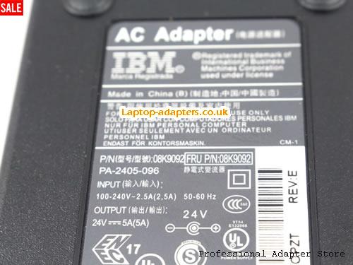  Image 3 for UK £18.80 New Genuine IBM PA-2405-096 08K9092 24V 5A 120W Power Supply Adapter 