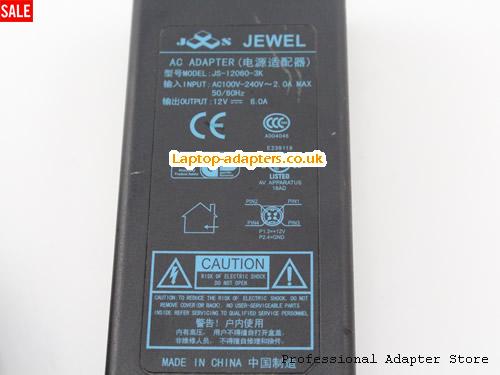  Image 3 for UK £36.62 Jewel JS-12060-3K ac adapter 12V 6.0A Power Supply round with 4 pin tip 