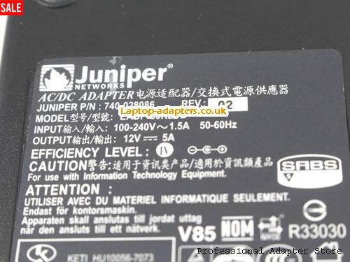  Image 3 for UK £22.82 Genuine Juniper 740-028086 ac adapter EADP-60KB B for SRX210HE SRX320-POE 12v 5A 60W 