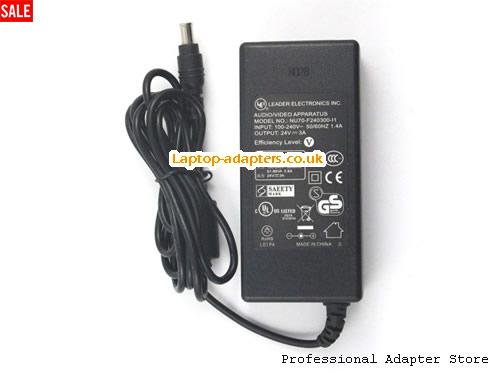  Image 1 for UK £19.75 LEADER ELECTRONICS INC AUDIO VIDEO APPARATUS 24V 3A 72W Power Supply Adapter NU70-F240300-L1  