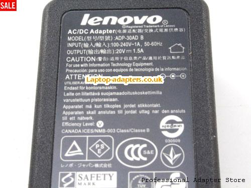  Image 4 for UK £14.88 Genuine Lenovo ADP-30A B Ac adapter 20v 1.5A 92P1107 Power Supply 