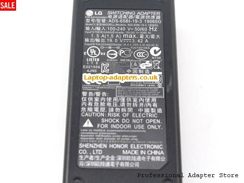  Image 3 for UK £19.48 Genuine LG ADS-65Bl-19-3 19065G Ac Adapter 19v 3.42A Power Supply 