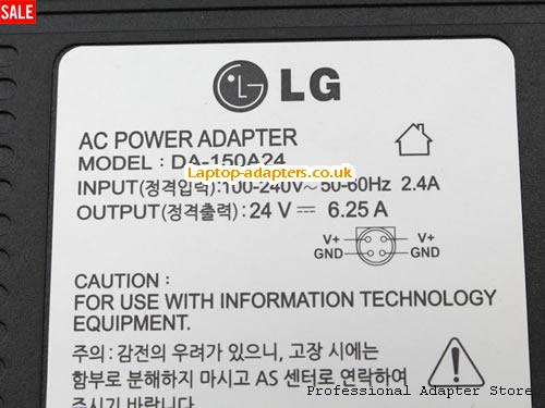  Image 2 for UK £48.01 New Genuine Ac Adapter 24V 6.25A for LG DA-150A24 HU10182-11069A Power Supply 4Pin 