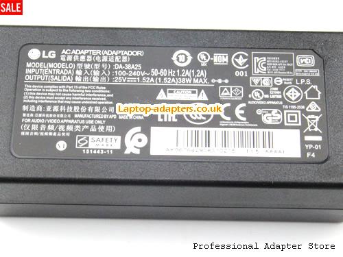  Image 3 for UK £22.82 Genuine LG DA-38A25 DA38A25 EAY64290801 Soundbar Power Supply Charger 25v 1.25A 
