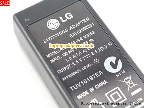  Image 3 for UK Out of stock! LG LG H160 Tablet Ac Adapter EAY62992201 ADS-40SG-06-2 0515G 5V 3A 15W  