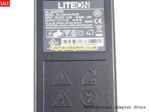  Image 3 for UK £20.56 Genuine Liteon PB-1236-01A-ROHS Ac Adapter Charger 12v 3A 36w Mini Type 