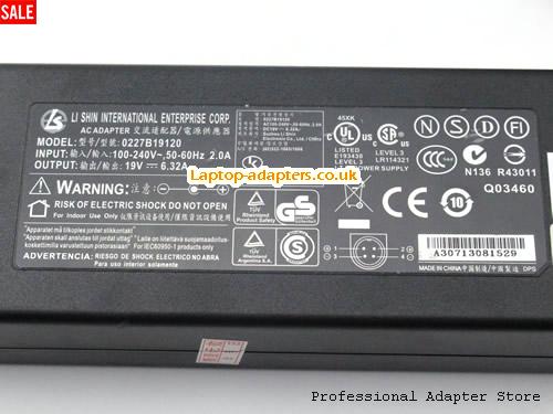  Image 3 for UK £30.56 Genuine Lishin 0227B1920 Ac Adapter 19v 6.32A 120W round with 4 Pin 