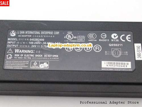  Image 3 for UK £27.80 Ls 24v 3.75A Li Shin 0452B2490 AC Adapter 90W Power Supply round with 4 Pin 