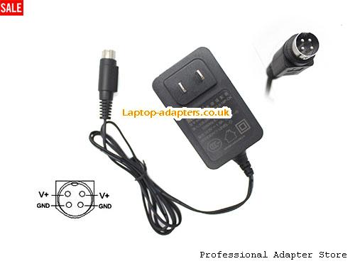  Image 1 for UK £14.89 XKD-C1500IC12.0-18B-CN AC Adapter MOSO 12.0v 1.5A for Monitor 4 Pin 