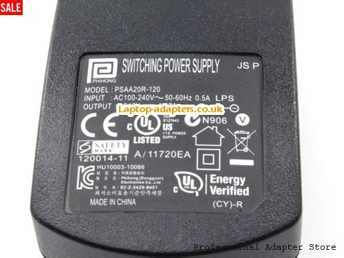  Image 4 for UK £14.88 Genuine Au Plug PHIHONG 12V 1.67A Ac Adapter PSAA20R-120 Power Charger 