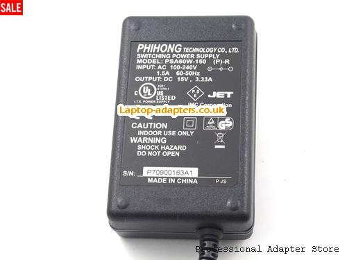  Image 3 for UK Out of stock! Genuine Phihong Tech Inc PAS60W-150 Switching Power Supply 15V 3.33A  