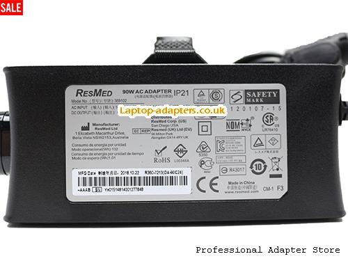  Image 3 for UK £25.46 Original 90W AC power Supply for ResMed S9 Series CPAP and VPAP machines RESMED 90W AC Adapter IP21 369102 24V 3.75A 3PIN AC Adapter 