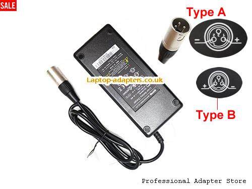  Image 1 for UK £26.34 Genuine Sans SSLC084V42 Li-ion Battery Charger for Electric scooter Round with 3 Pins 