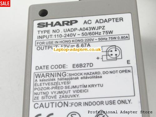  Image 3 for UK £25.88 Genuine Sharp E6B27D ac adapter UADP-A043WJPZ 12v 6.67A 4 Pin Grey Power Supply 