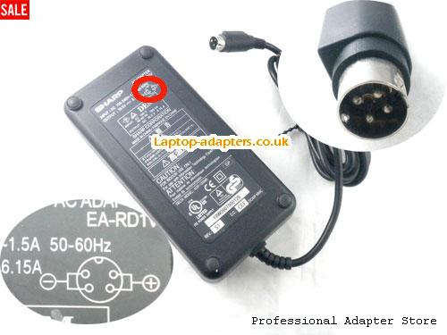  Image 1 for UK £27.97 Genuine Sharp EA-PD1V Ac Adapter 19.5v 6.15A 120W Power Supply Round 4 Pin 