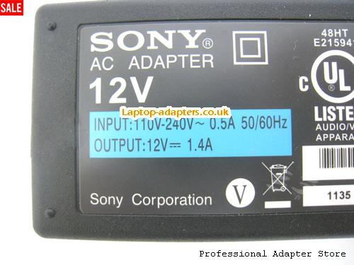  Image 2 for UK £15.17 Genuine Sony AC-NX1W 12V 1.4A Ac Adapter  