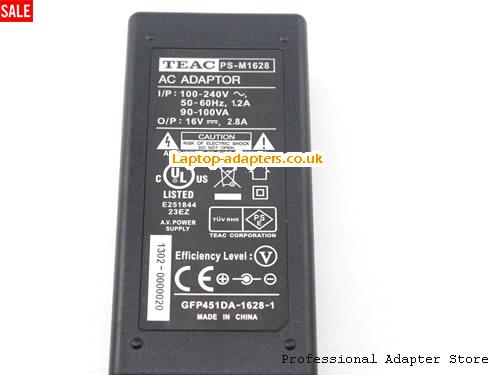  Image 3 for UK £14.69 TEAC PS-M1628 AC Adapter 16v 2.8A Power supply 45W 