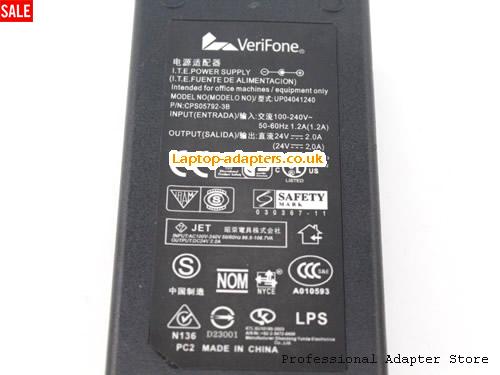  Image 3 for UK £15.67 VeriFone UP0041240 Ac Adapter 24v 2.0A Power Charger 