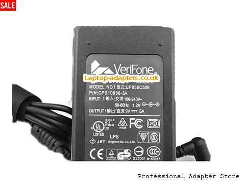  Image 2 for UK £19.58 I.T.E Power Supply UP036C509 CPS10936-5A VERIFONE 9V 5A 45W Ac Adapter 