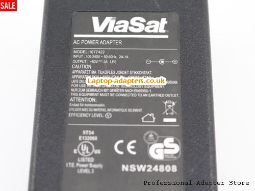  Image 3 for UK £21.55 Viasat 1077422 ac power adapter 53v 2A 